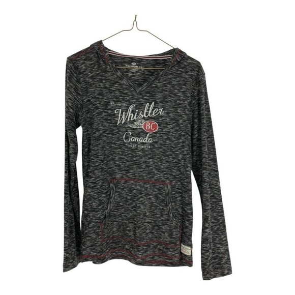 Premium 51 Grey Heathered Long Sleeve  Light Weight "Whistler" Print Hoodie M - Picture 7 of 7